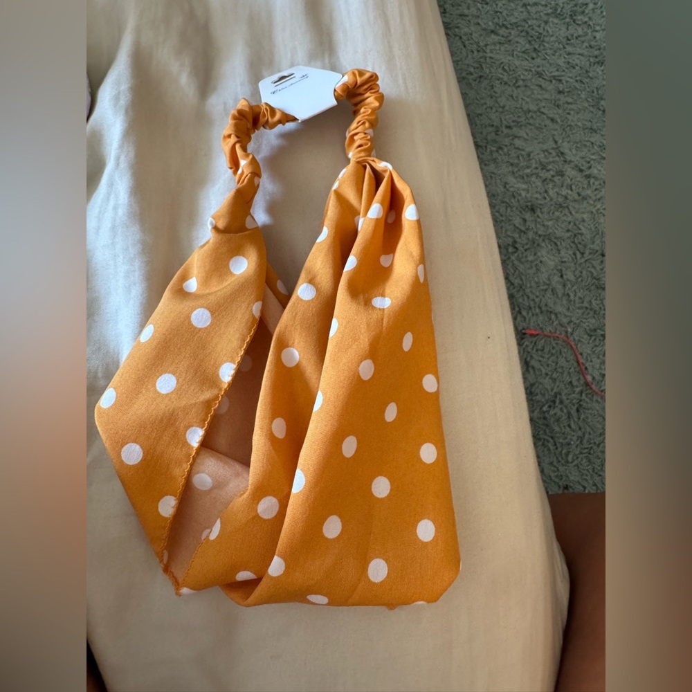 Orange Polka Dot Kids Headband